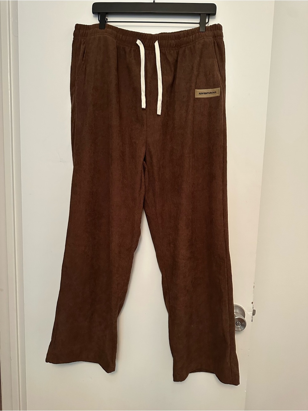 Men's Brown Corduroy Drawstring Sweatpant